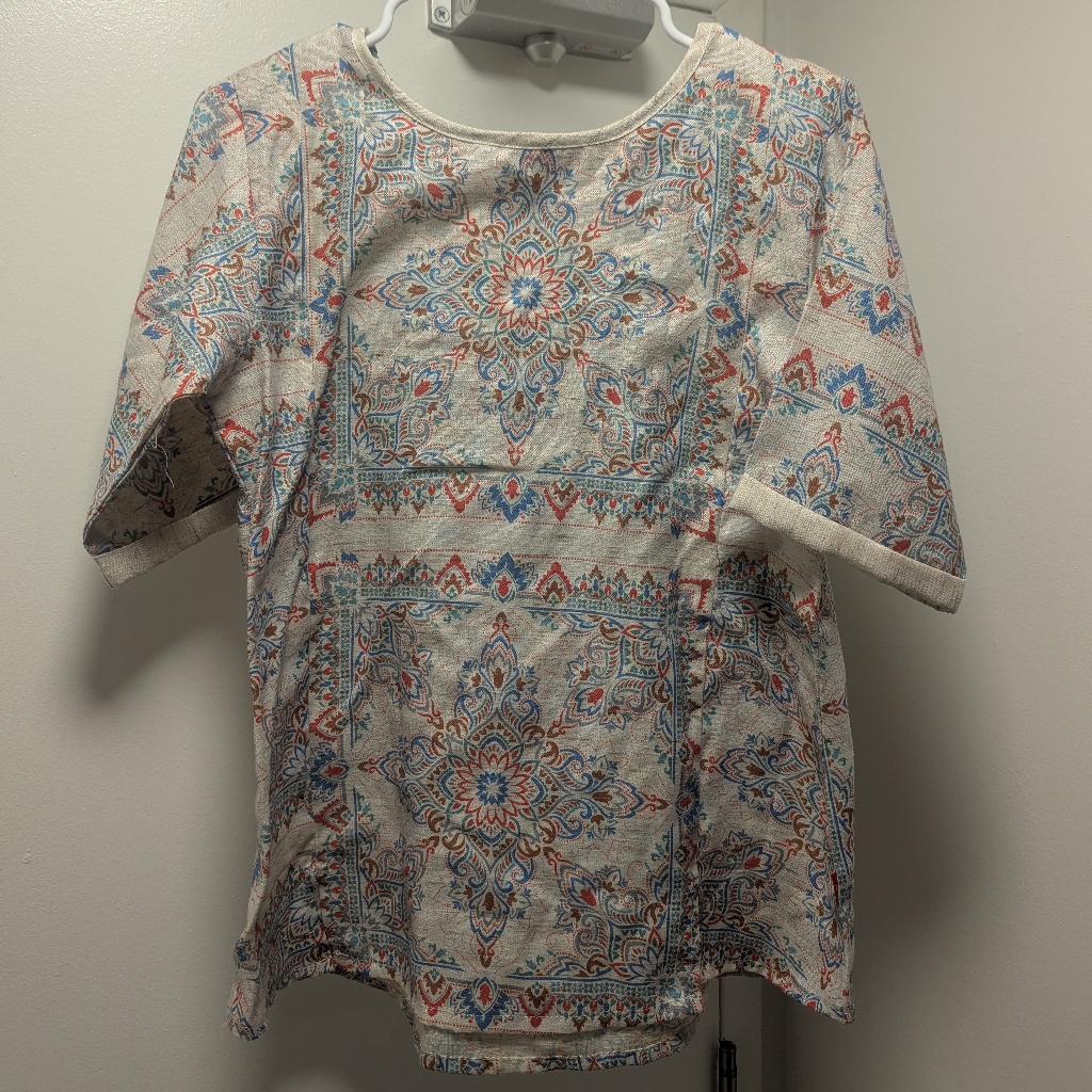 Full Set Of Cream Elastic Waistband Pants And Top By Milli